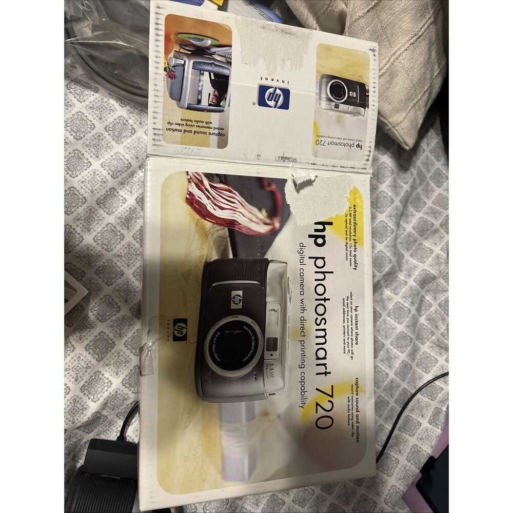 HP PhotoSmart Q2164A 3.3MP Black Silver Digi Cam Digital Camera 3xZoom Not Testd